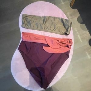 ZIMMERMANN VIOLET COLOUR BLOCK BIKINI with STRAPS (Bottom Included)
